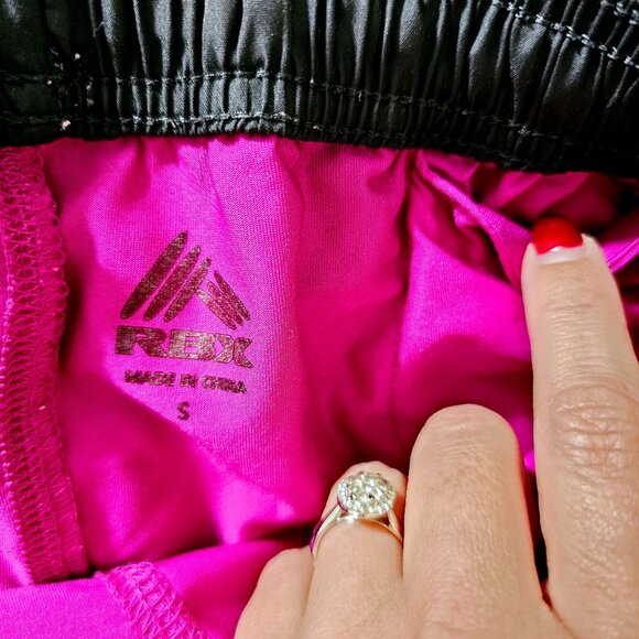 RBX Womens Black & Pink Athletic Running Shorts Size S ~S64.5 - Picture 3 of 6